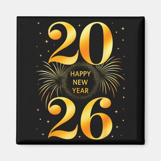 Happy New Year 2026 New Year's Eve Party Countdown Magnet (Vorne)