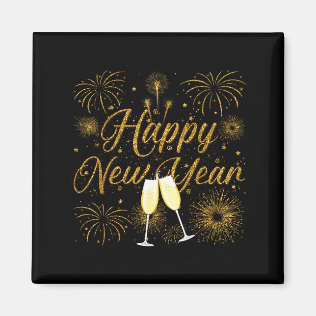 Happy New Year 2026 New Years Eve Party Countdown  Magnet (Vorne)