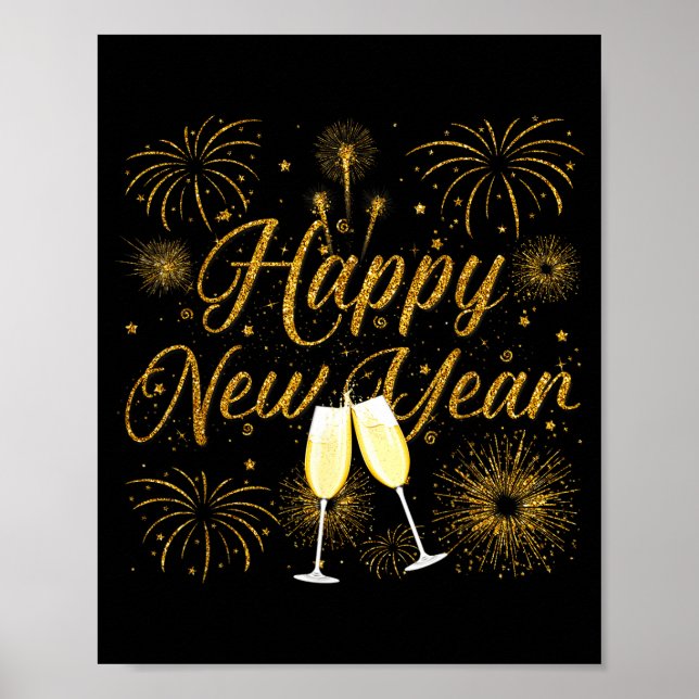 Happy New Year 2026 New Years Eve Party Countdown  Poster (Vorne)