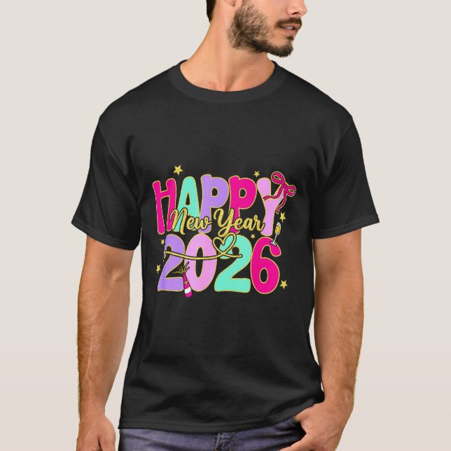 Happy New Year 2026 New Years Eve Party Family Mat T-Shirt (Vorderseite)