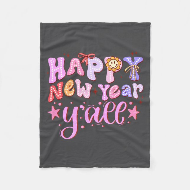 Happy New Year 2026 Party Countdown New Years Y'al Fleecedecke (Vorderseite)