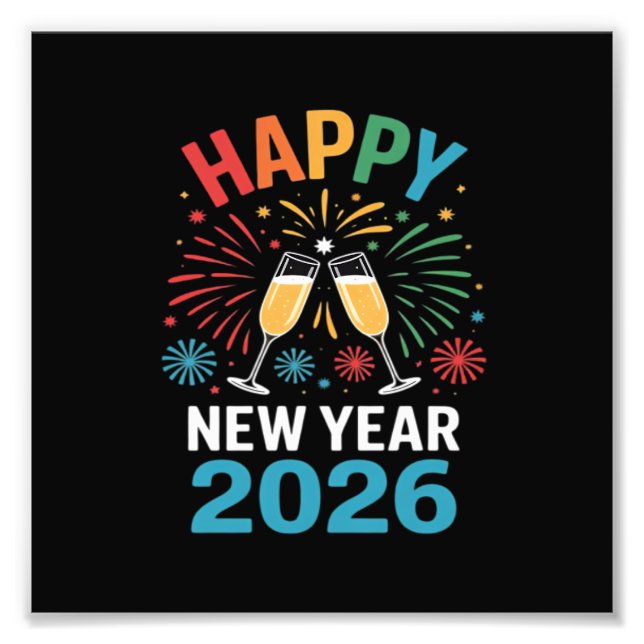 Happy New Year 2026 Party Funny New Years Eve 2026 Fotodruck (Vorne)