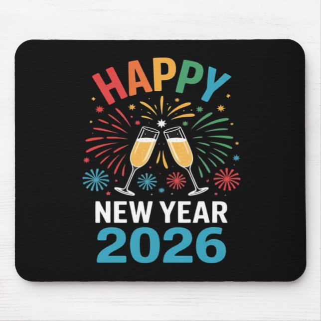 Happy New Year 2026 Party Funny New Years Eve 2026 Mousepad (Vorne)