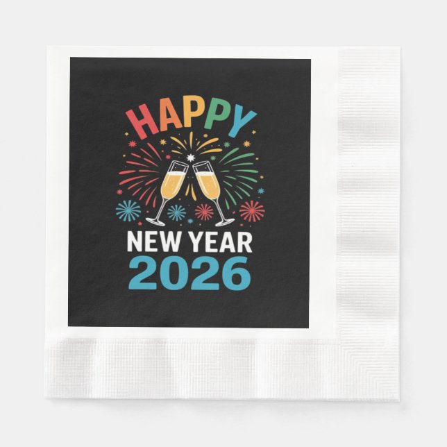 Happy New Year 2026 Party Funny New Years Eve 2026 Serviette (Vorderseite)