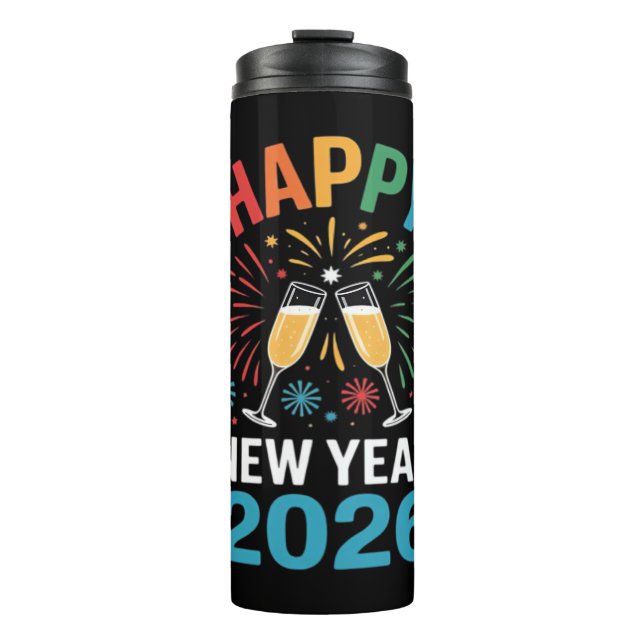 Happy New Year 2026 Party Funny New Years Eve 2026 Thermosbecher (Vorderseite)