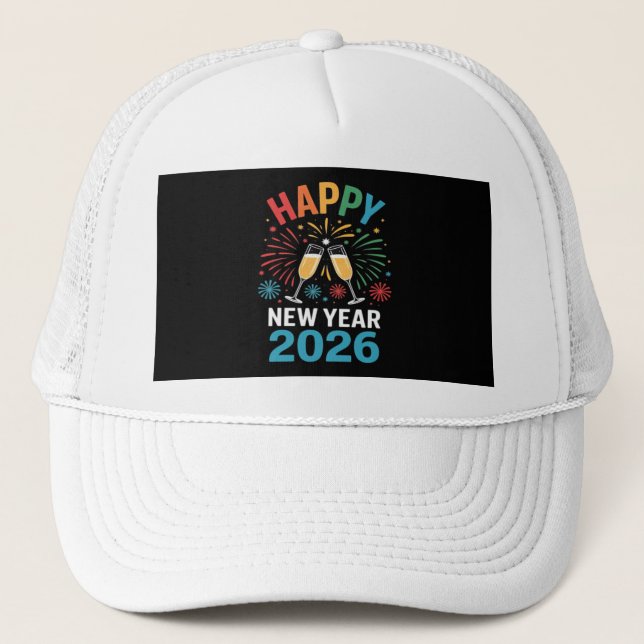 Happy New Year 2026 Party Funny New Years Eve 2026 Truckerkappe (Vorderseite)