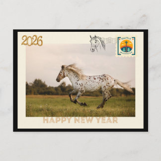 Happy New Year 2026 postcard Postkarte