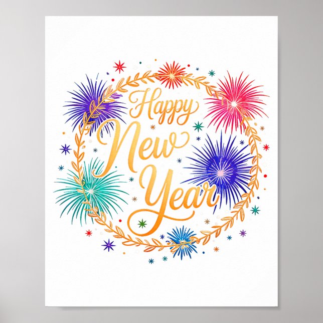 Happy New Year 2026  Poster (Vorne)