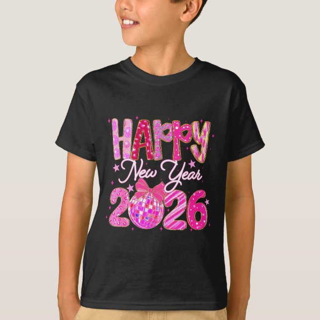 Happy New Year 2026 Preppy New Years Nk Coquette B T-Shirt (Vorderseite)