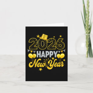 Happy New Year 2026 Silvester Party Karte