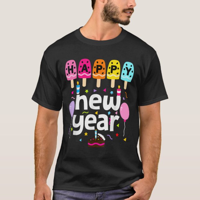 Happy New Year 2026 Silvester Party Kinder Mädchen T-Shirt (Vorderseite)