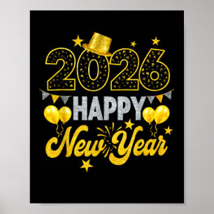 Happy New Year 2026 Silvester Party Poster