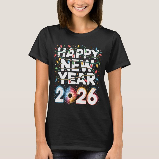 Happy New Year 2026 Sparkle Shirt For Women  (Vorderseite)