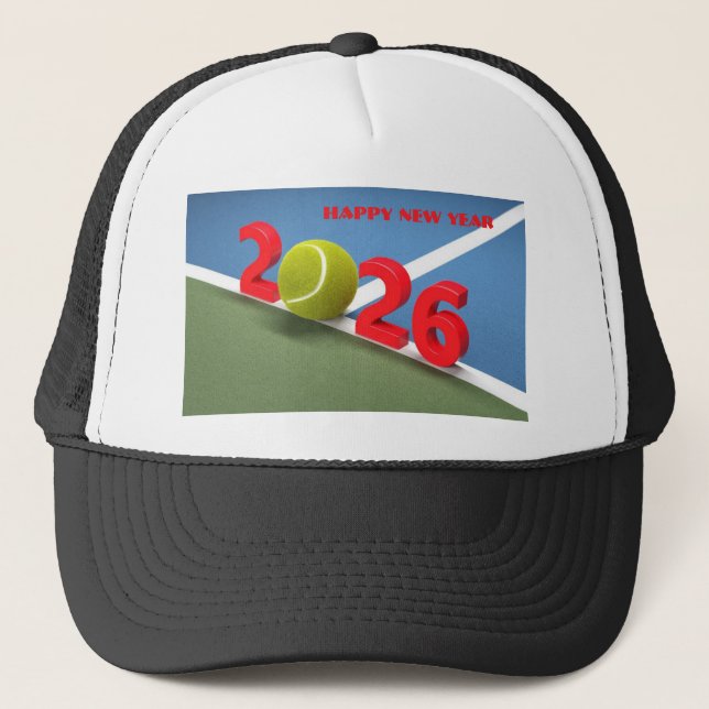Happy New Year 2026 Sports Tennis Lover-Cap Modern Truckerkappe (Vorderseite)