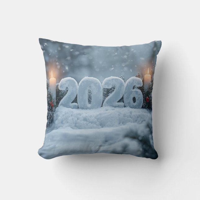 happy new year 2026 winter kissen (Vorderseite)