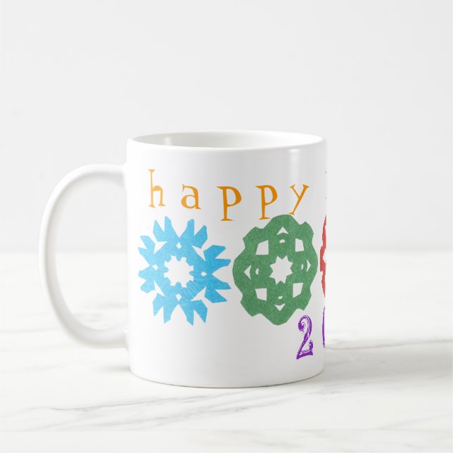 Happy New Year 2027 mug Kaffeetasse (Links)