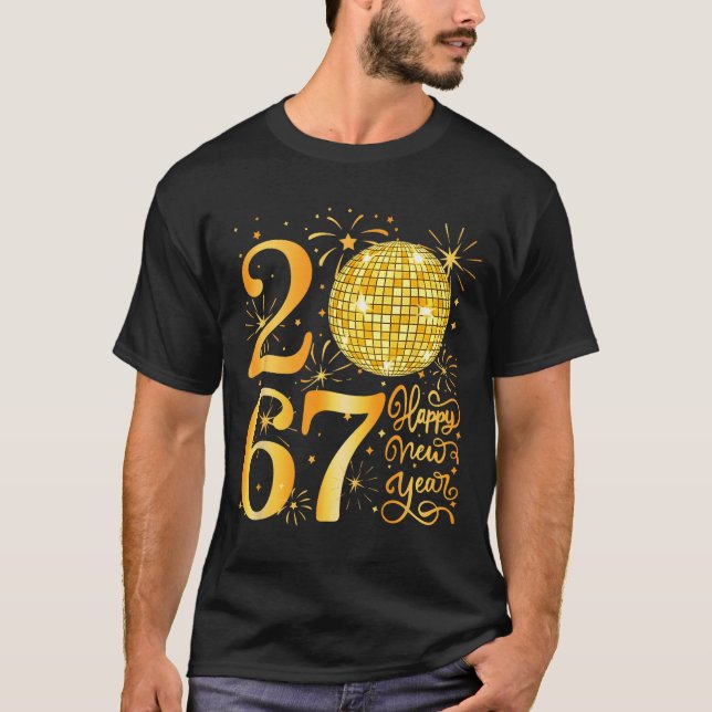 Happy New Year 2067 Funny 67 Six Seven Meme New Ye T-Shirt (Vorderseite)