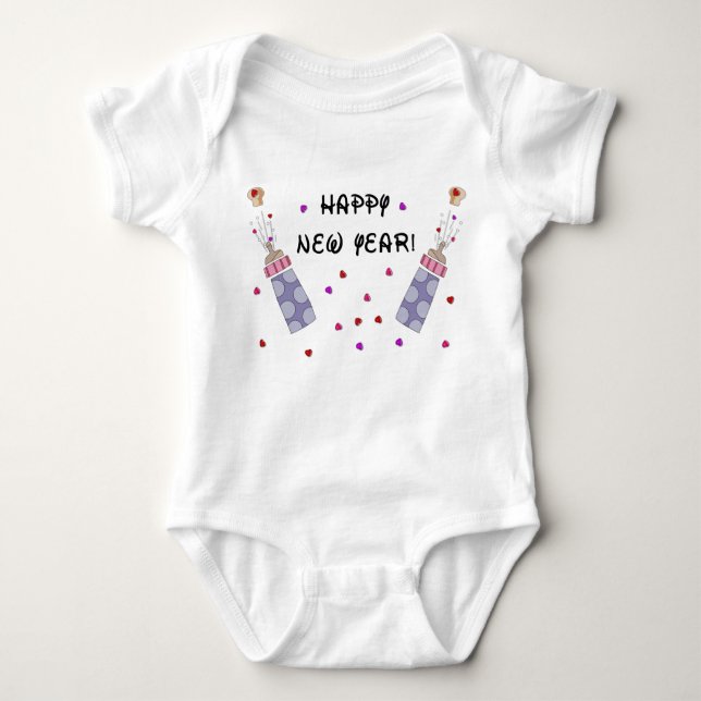 Happy New Year Baby Baby Strampler (Vorderseite)