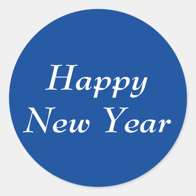 Happy New Year Bernhard Blue Sticker von Janz (Vorderseite)