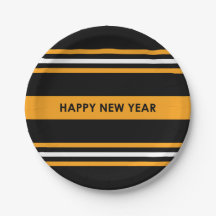 Happy New Year Black and Yellow