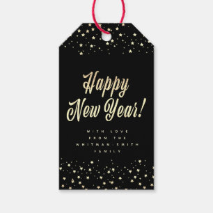 Happy New Year Black Geschenkanhänger