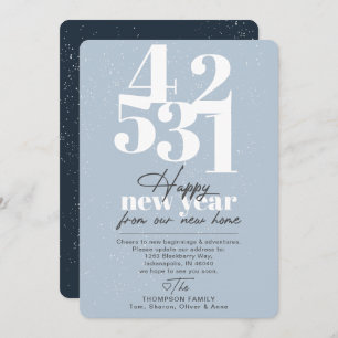 Happy New Year Blue Countdown - Vorstellung Feiertagskarte