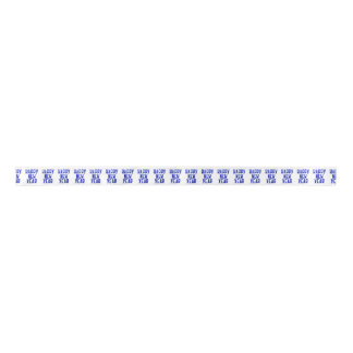 Happy New Year Blue White Gift Wrap Ribbon Satinband