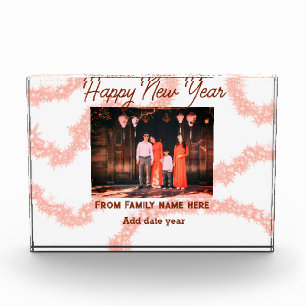 Happy new year brawn fügen Foto Familienname Glitz