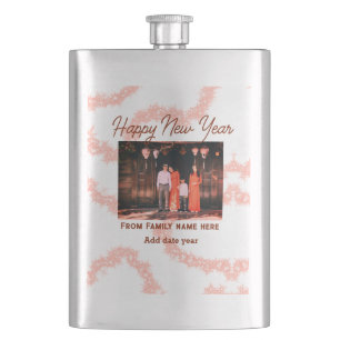 Happy new year brawn fügen Foto Familienname Glitz Flachmann