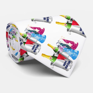 Happy New Year Bubbly Krawatte