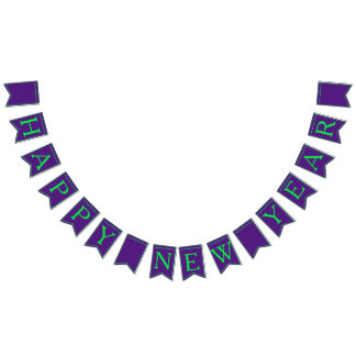 Happy New Year bunting flags by dalDesignNZ Wimpelkette