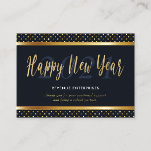 Happy New Year Business Logo Visitenkarte