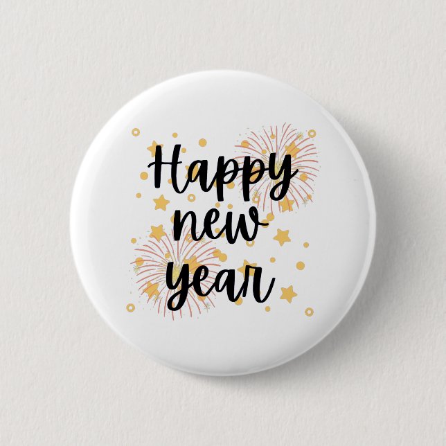 Happy New Year Button (Vorderseite)