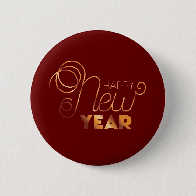 Happy New Year Button (Vorderseite)