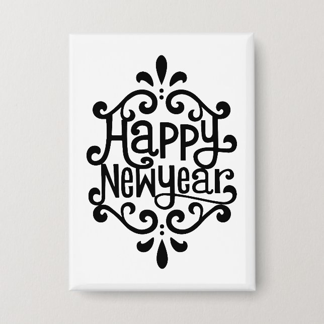 Happy New Year Button (Vorderseite)