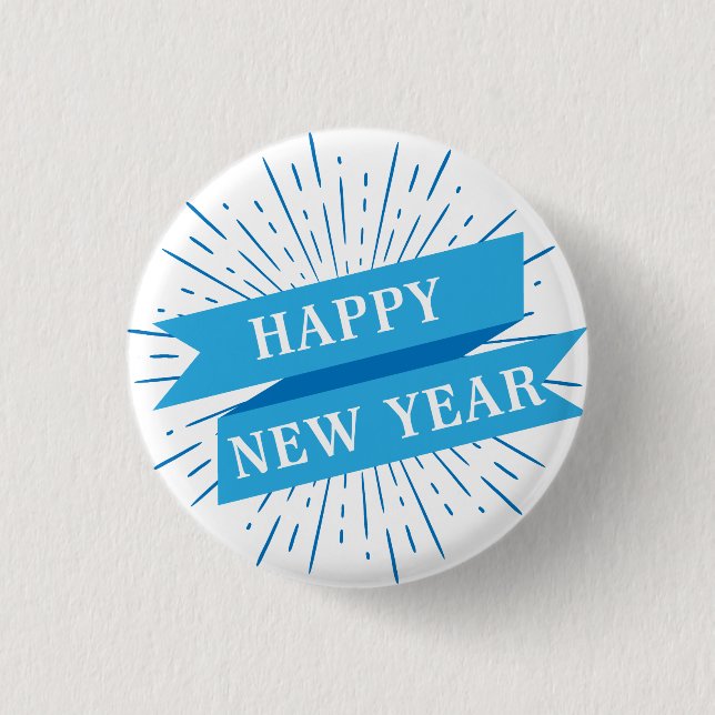 Happy New Year Button (Vorderseite)