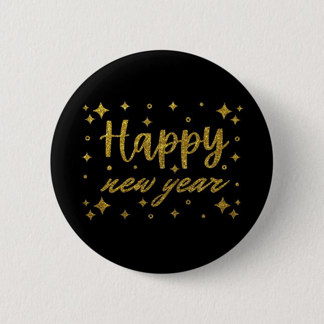Happy New Year Button (Vorderseite)