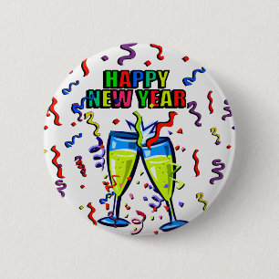 Happy New Year Button
