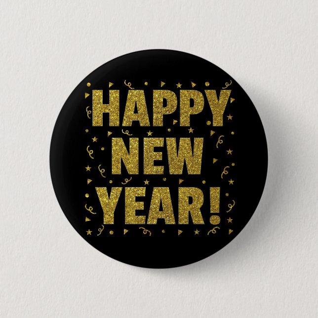 Happy New Year Button (Vorderseite)