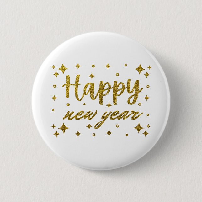 Happy New Year Button (Vorderseite)