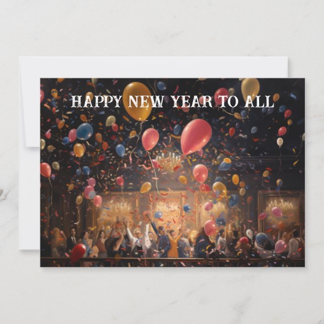 Happy New Year Card #7 Feiertagskarte (Vorderseite)