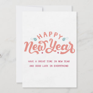 Happy New Year Card Einladung