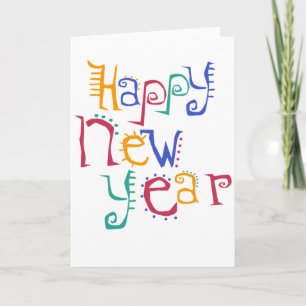 Happy New Year Card Feiertagskarte