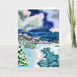 Happy New Year Card Winterlandschaft Karte