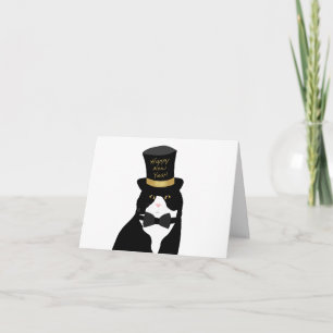 Happy New Year Cat Greeting Card Karte