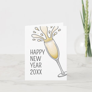 Happy New Year Champagne Feiertagskarte