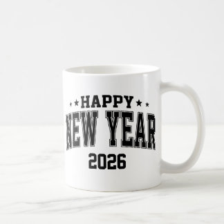 Happy New Year College Letter Style Kaffeetasse