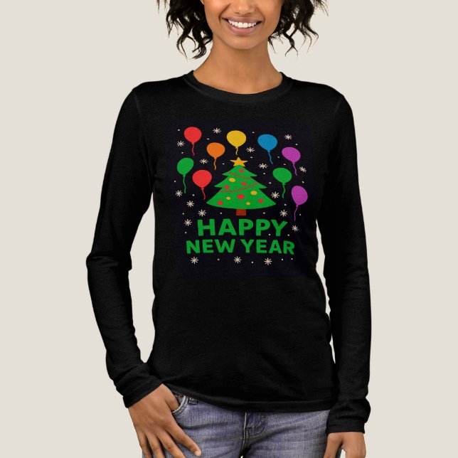 Happy New Year Colorful  Tri-Blend Shirt (Vorderseite)