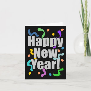 Happy New Year Confetti Design Feiertagskarte
