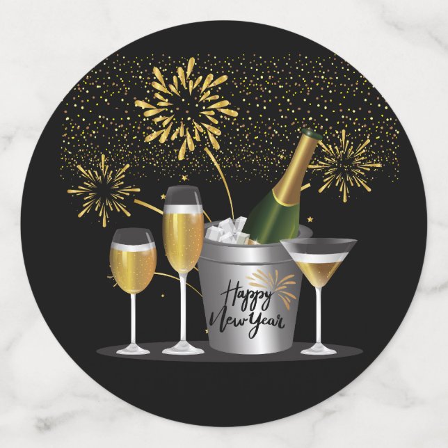 Happy New Year - Confetti Konfetti (Groß Rückseite)